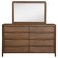 Maderia 8-drawer Dresser and Mirror Walnut