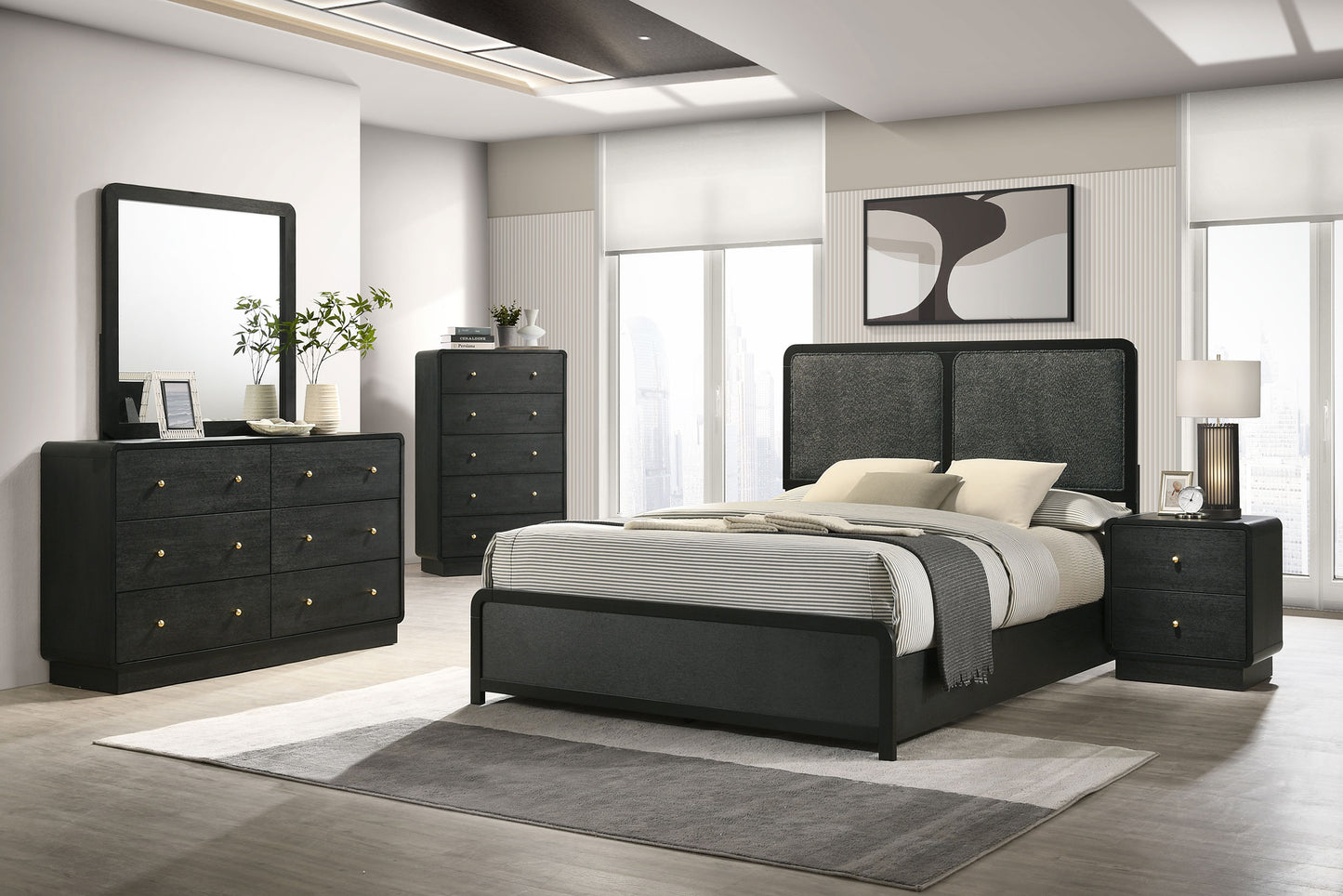 Cavelle 5-drawer Chest of Drawers Black