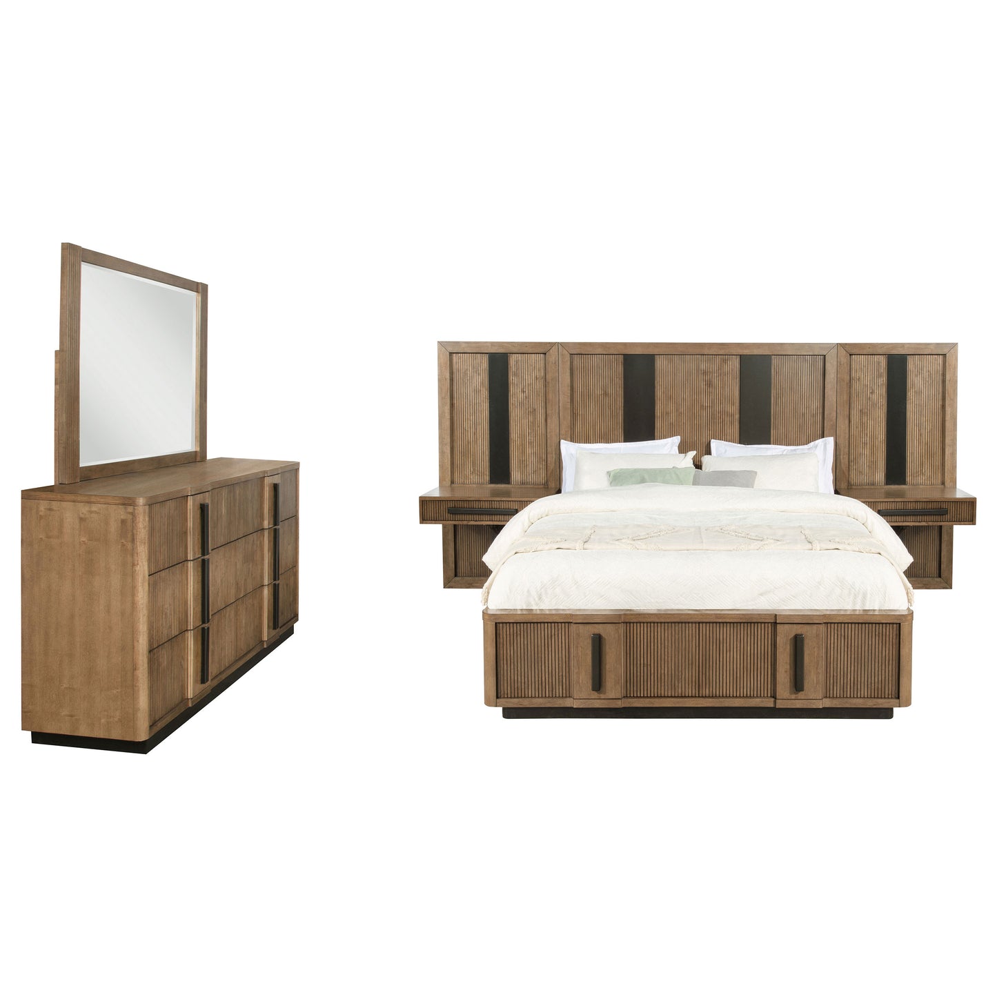 Terrace 5-piece California King Panel Bedroom Set Ash Brown