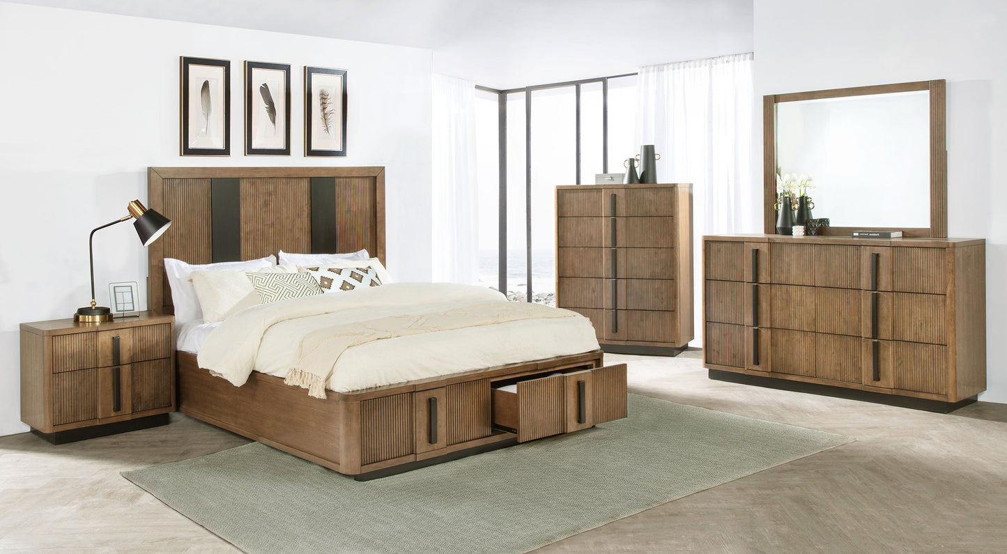 Terrace 2-drawer Queen Storage Bed Ash Brown