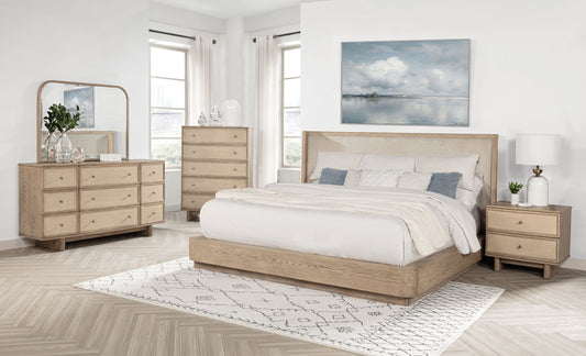 Kailani 5-piece Queen Bedroom Set Beige Oak