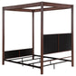 Zimmerlee 89-inch Metal Queen Canopy Bed Rust Brown