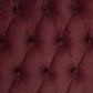 Devon 57-inch Upholstered California King Panel Bed Wine Red