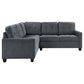 Georgina 3-piece Upholstered Sectional Sofa Steel Grey