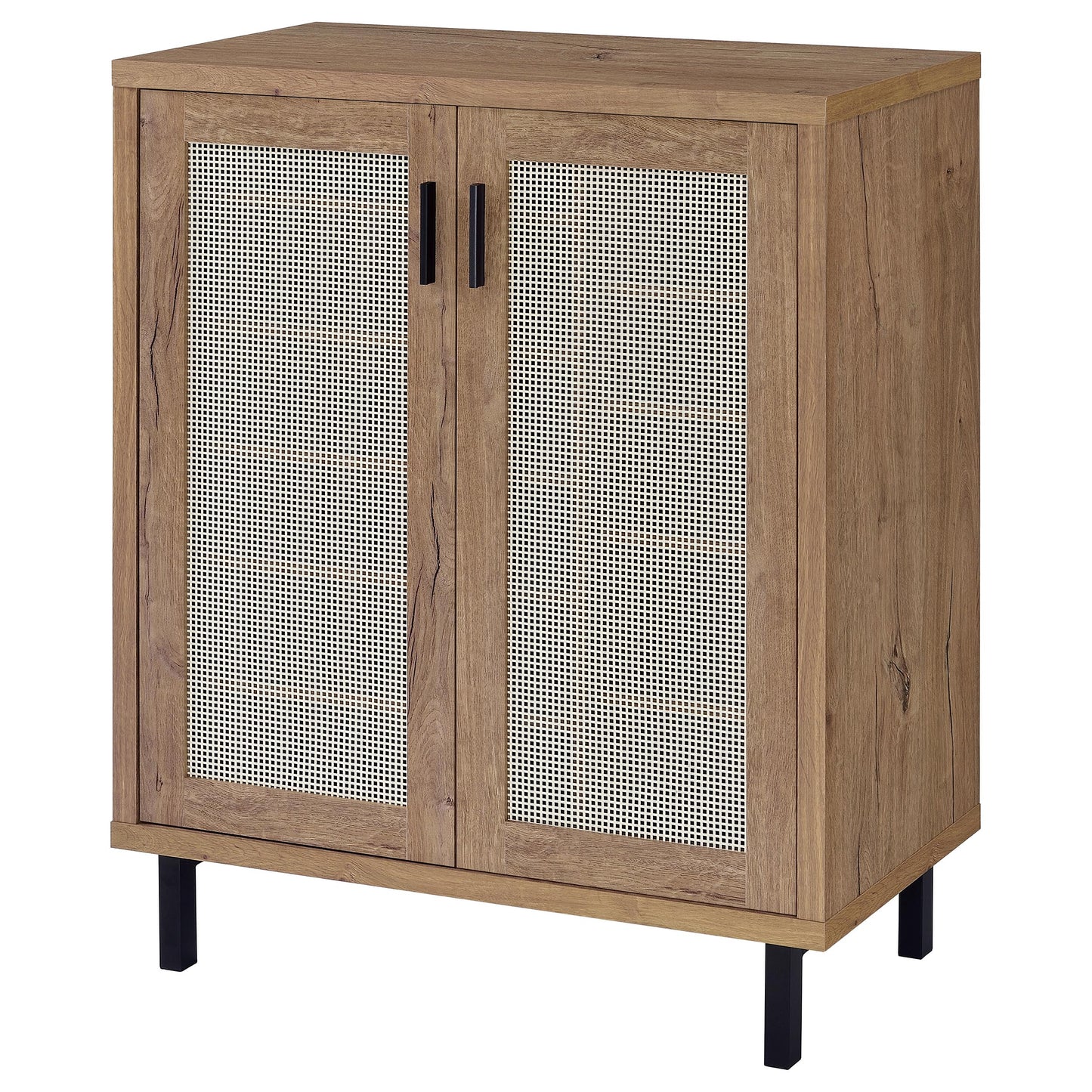 Teller 2-door Shoe Storage Cabinet Natural Oak