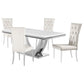 Kerwin 5-piece Rectangular Dining Table Set White and Chrome