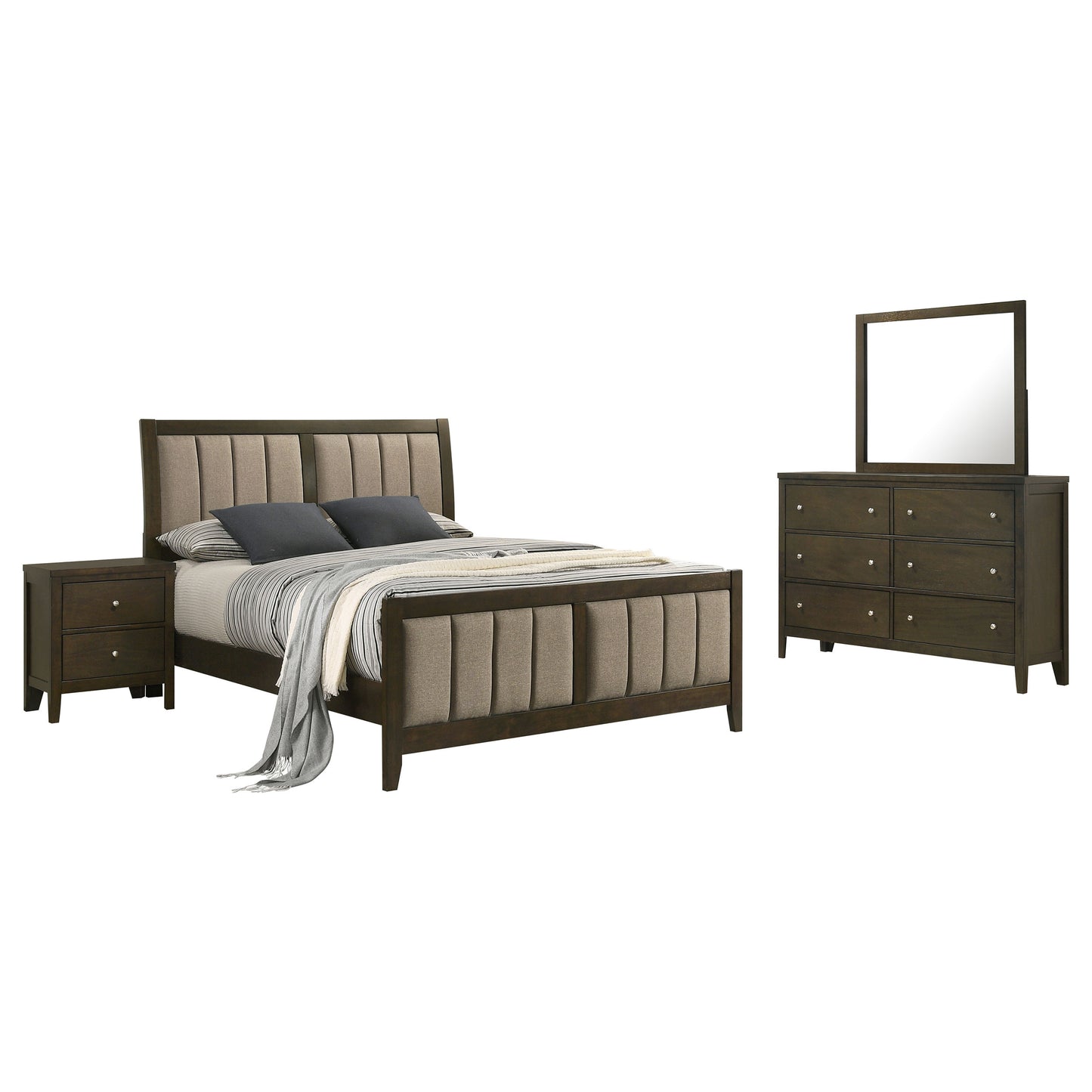 Wilkes 4-piece California King Bedroom Set Dark Cocoa