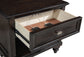 Devon 5-piece Queen Bedroom Set Wine Red and Dark Oak