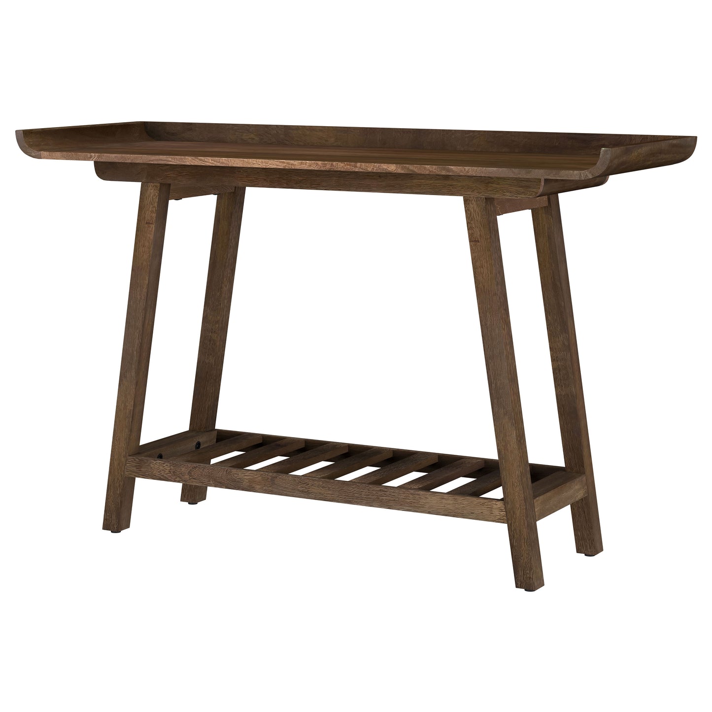 Ornelas 46-inch Console Table with Slatted Shelf Mango Brown