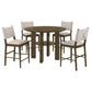 Ottowa 5-piece Round Counter Height Dining Room Set Brown