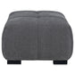 Octavia Upholstered Rectangular Ottoman Charcoal Grey