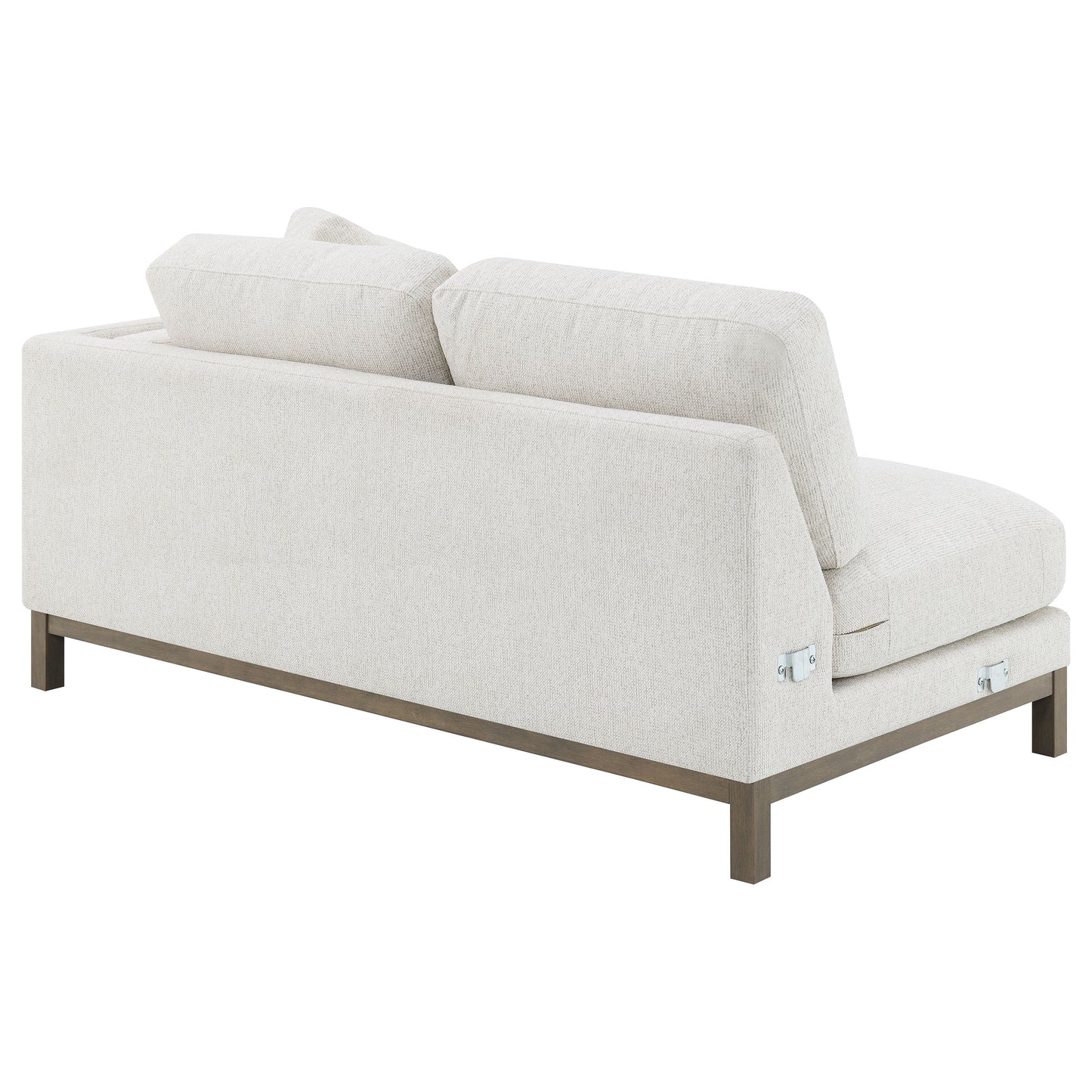 Geneva Boucle Upholstered Sectional Chaise Sofa Sand