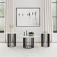 Haven 3-piece Round Marble Coffee and End Table Set Black