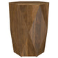 Zalika Hexagonal Solid Mango Wood End Table Natural