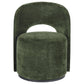 Harjo Velvet Upholstered Swivel Accent Chair Olive Green