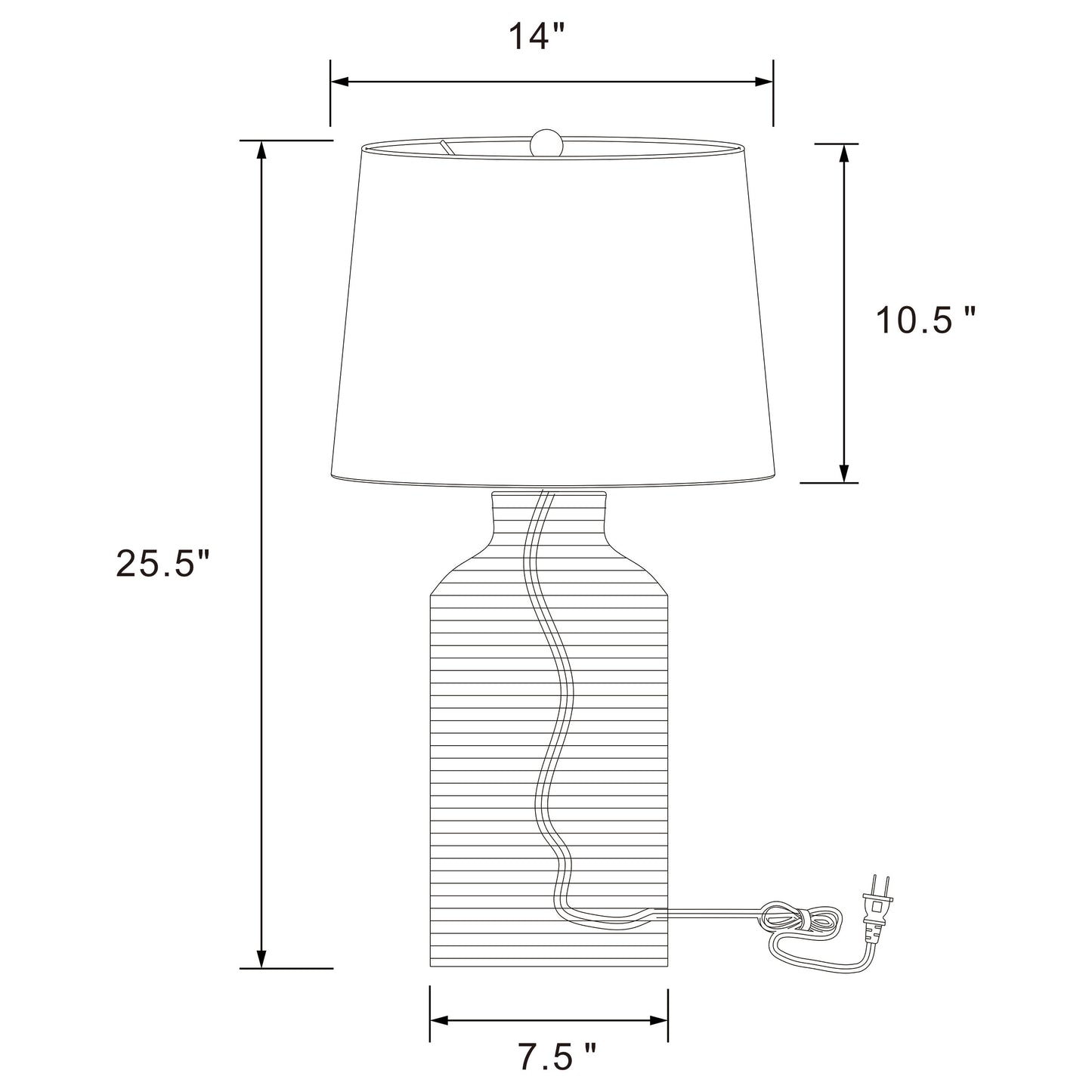 Nairobi Empire Shade Handwoven Rattan Table Lamp Natural