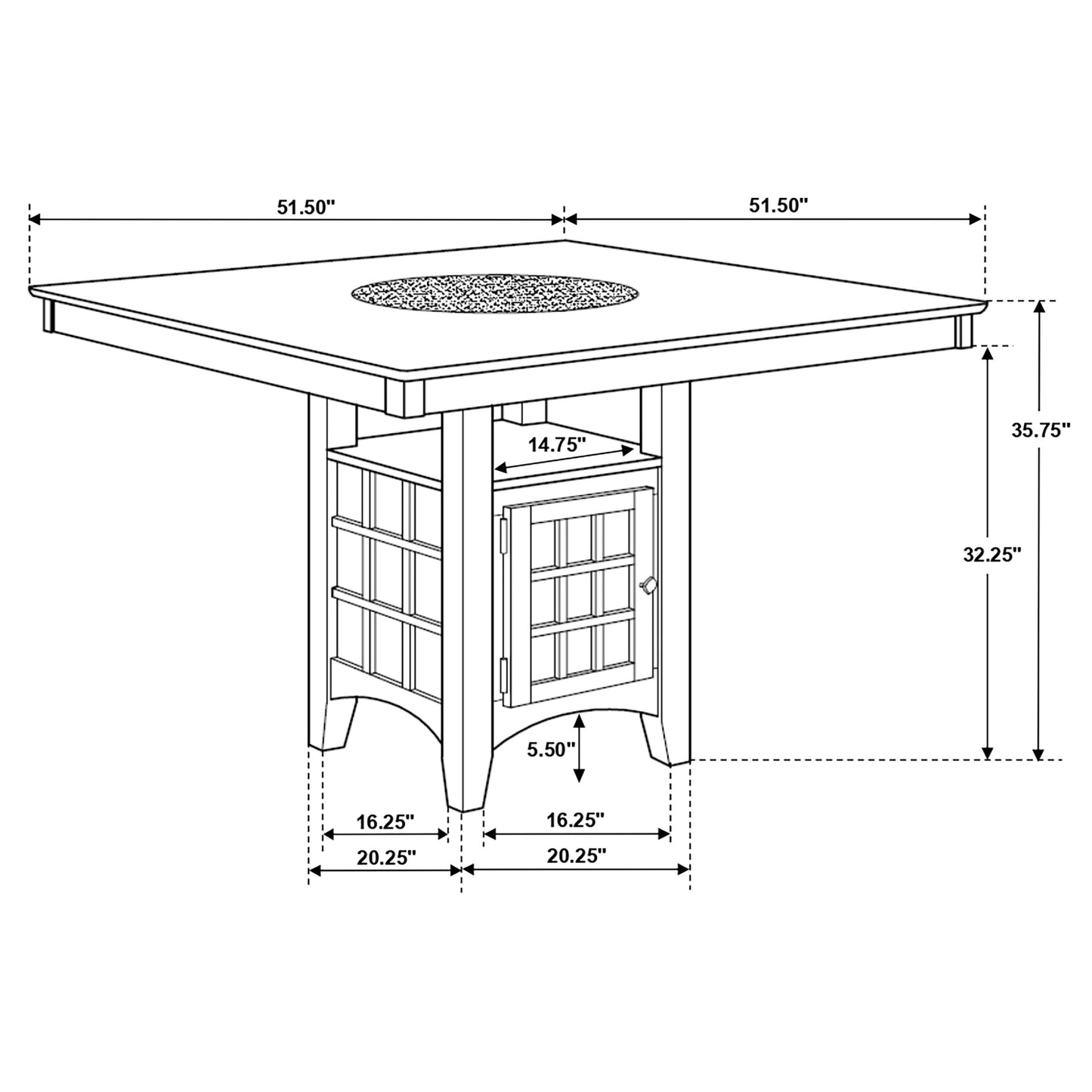 Gabriel 9-piece Square Counter Height Dining Set Cappuccino