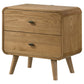 Robyn 2-drawer Nightstand Bedside Table Light Ash