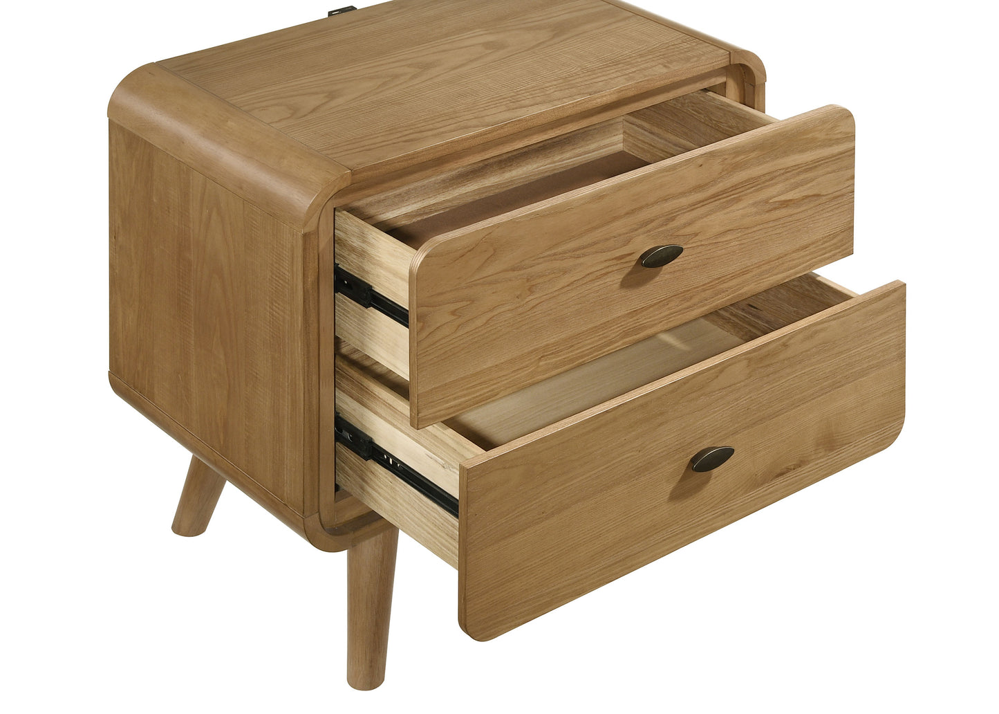 Robyn 2-drawer Nightstand Bedside Table Light Ash