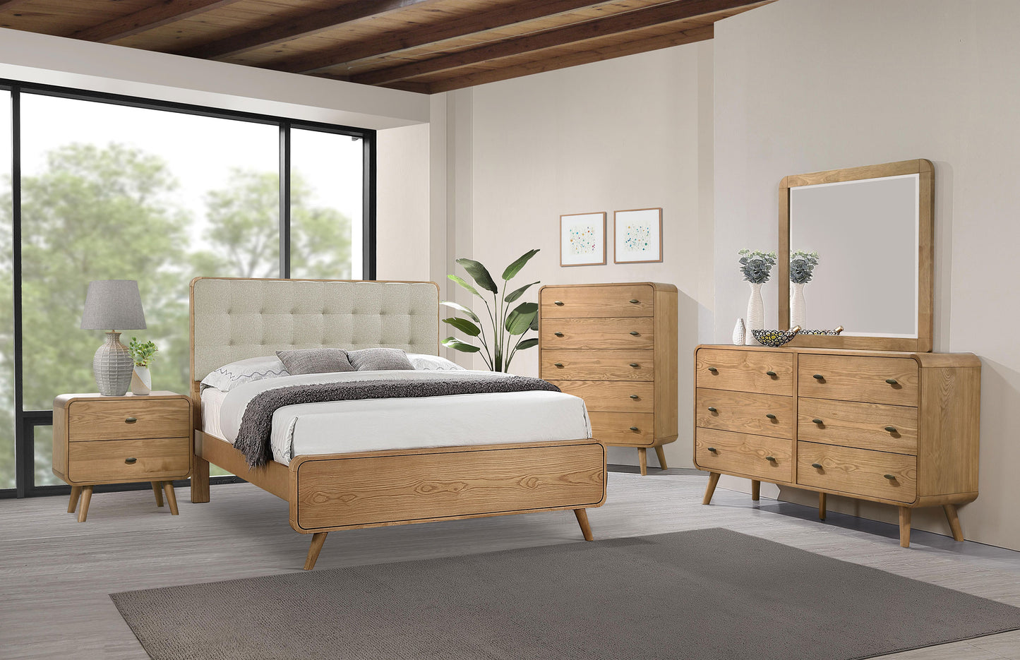 Robyn 5-drawer Bedroom Chest of Drawers Light Ash