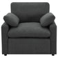 Collins Upholstered Power Recliner Chair Dark Grey