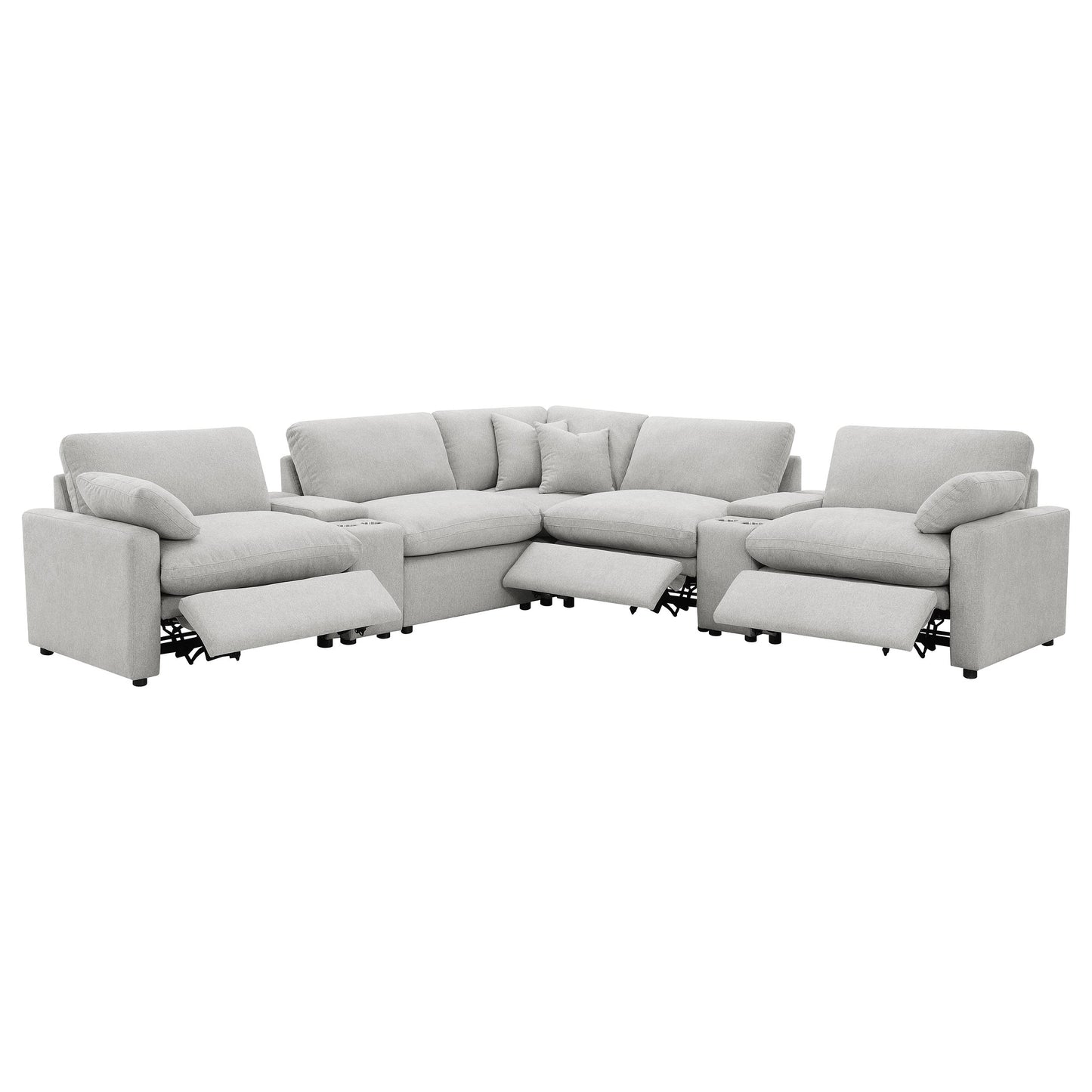 Collins 7-piece Modular Power Reclining Sectional Grey