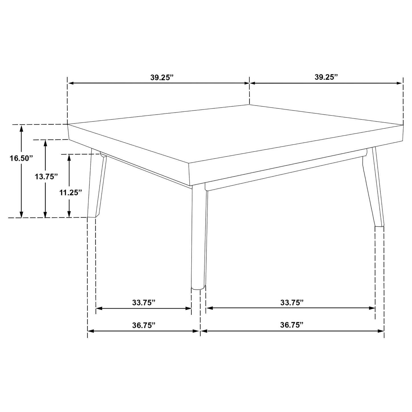 Westerly 2-piece Square Coffee and End Table Set Walnut