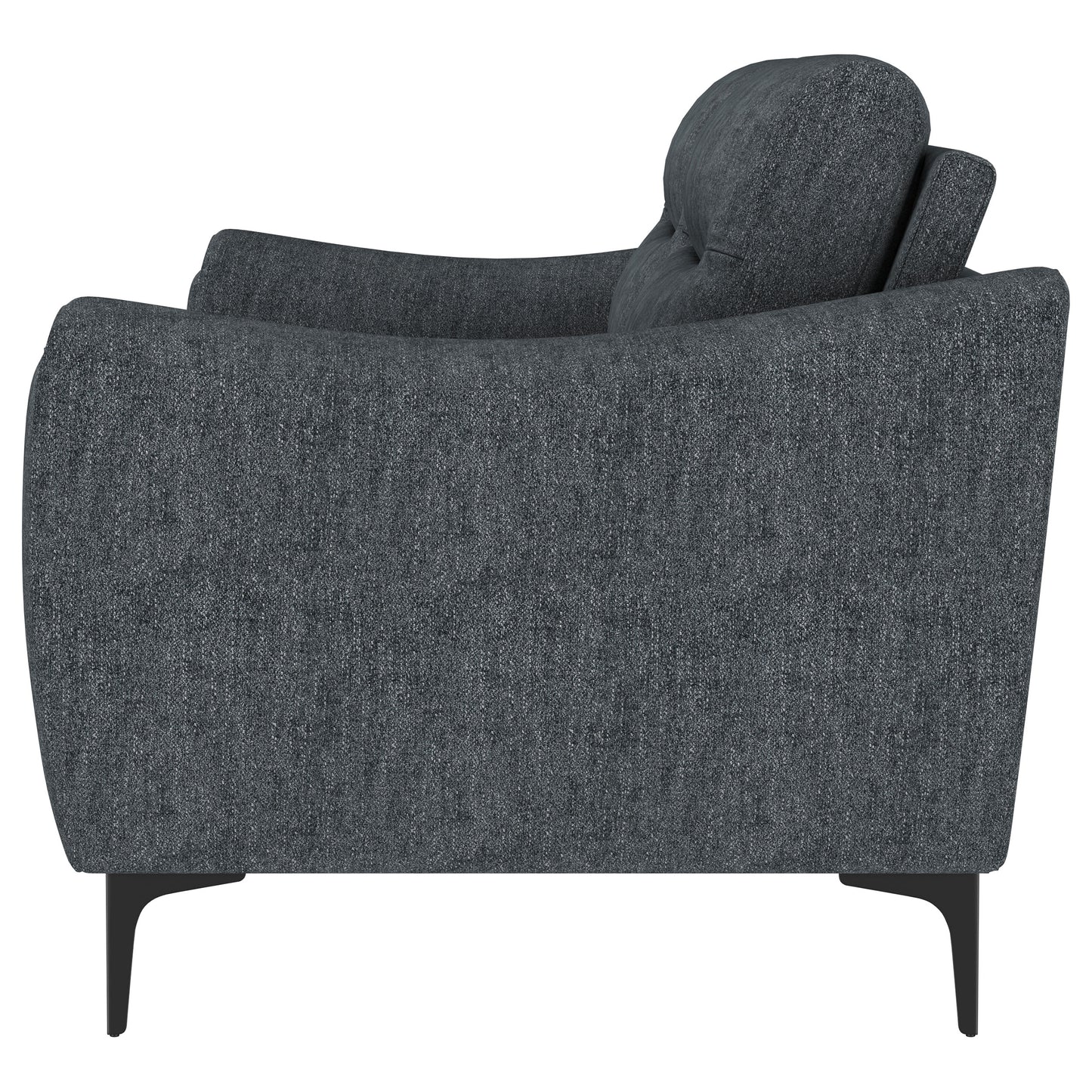 Nolan Upholstered Sloped Track Arm Sofa Charcoal