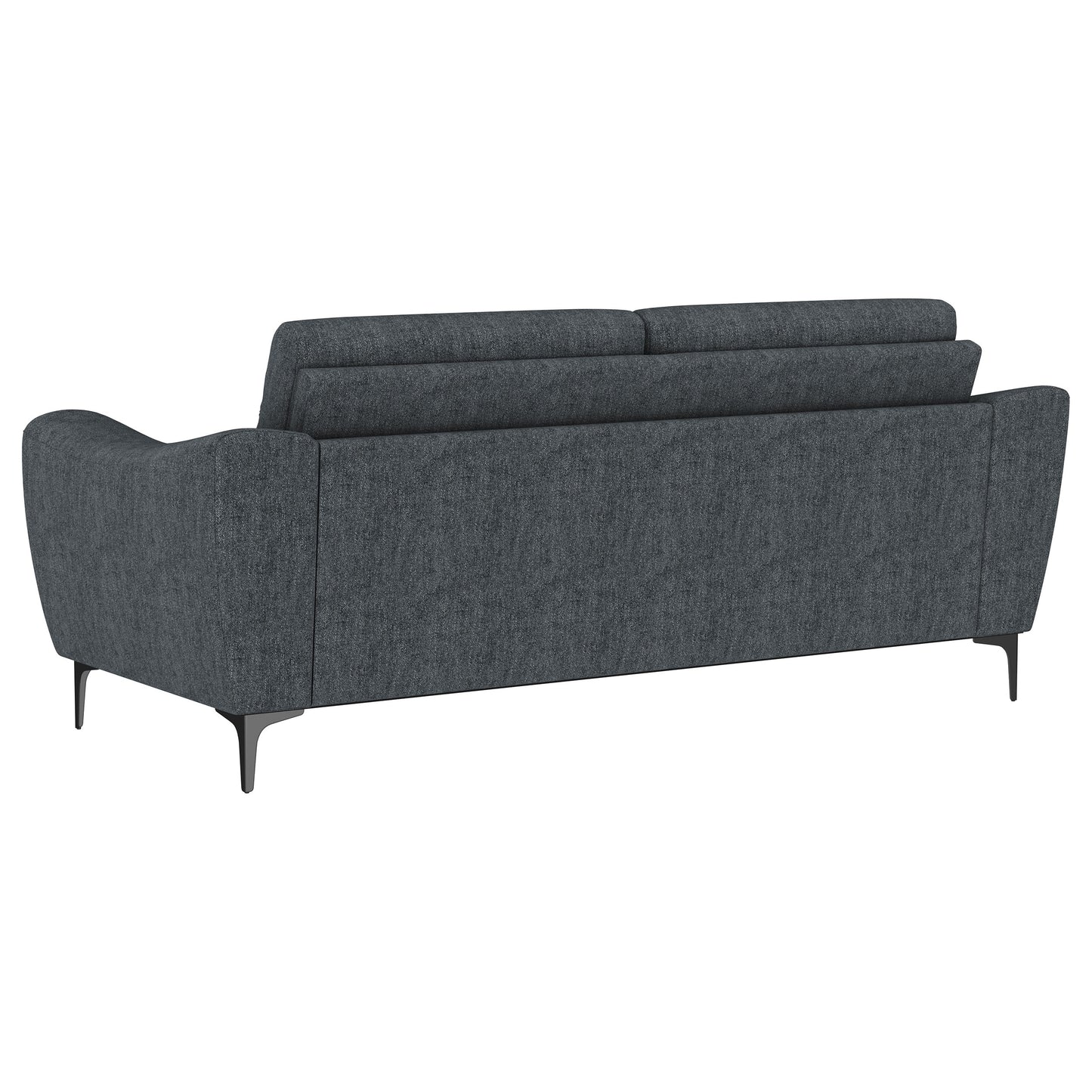 Nolan 2-piece Upholstered Sofa Set Charcoal