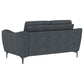 Nolan Upholstered Sloped Track Arm Loveseat Charcoal