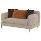 Jade Chenille Upholstered Sculpted Track Arm Loveseat Latte