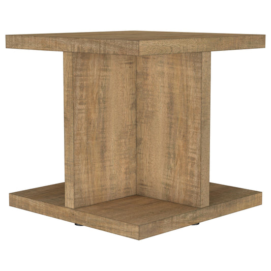 Cortona Square Engineered Wood End Side Table Mango