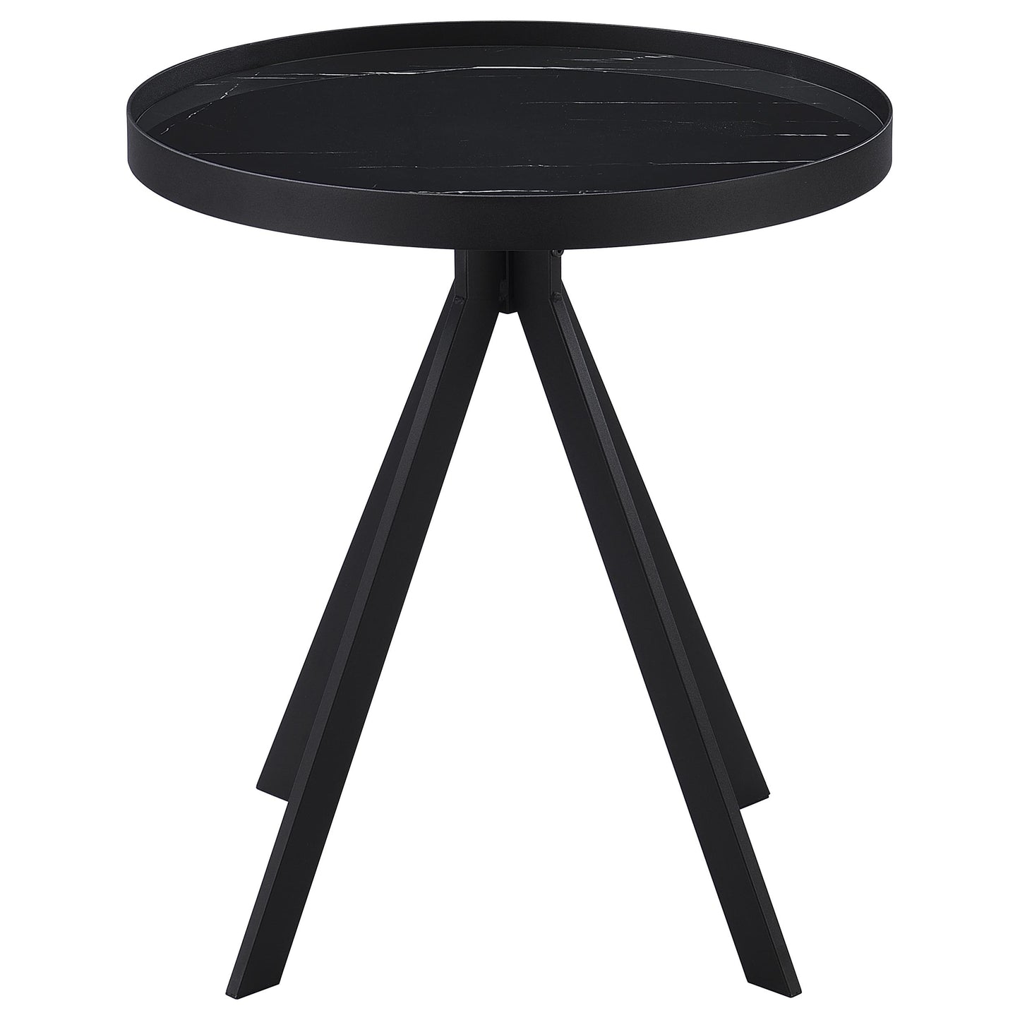 Briggs 2-piece Round Coffee and End Table Set Black