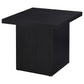 Max Square Engineered Laminate End Side Table Black