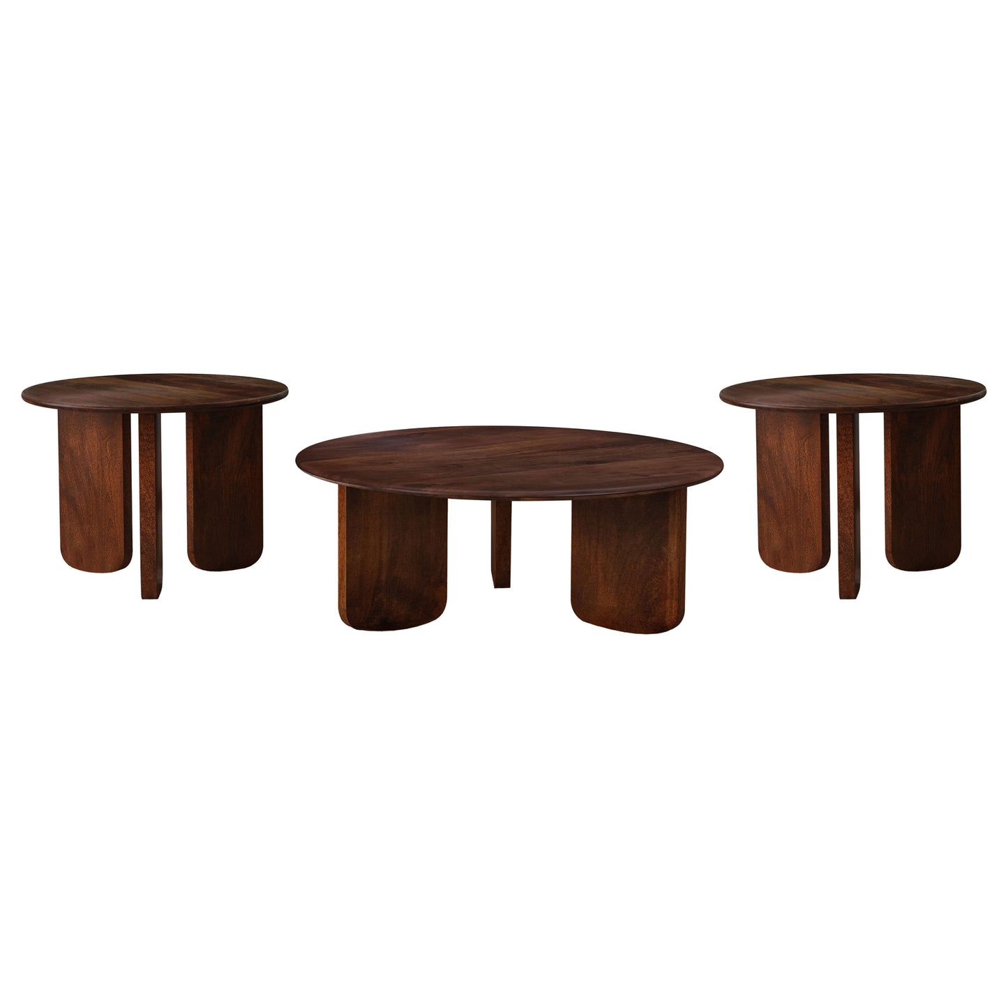 Dale 3-piece Solid Wood Coffee and End Table Set Brown