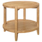 Camillo 2-piece Round Coffee and End Table Set Maple