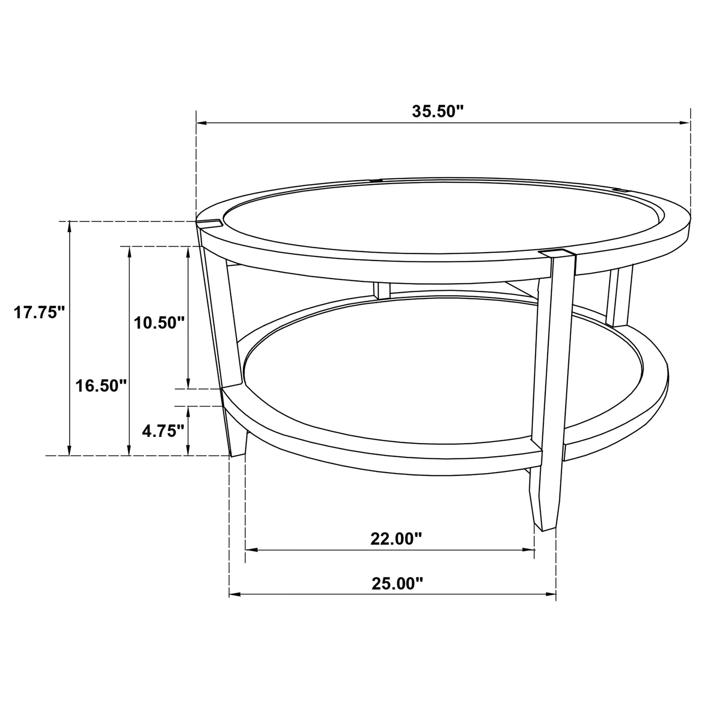 Camillo 2-piece Round Coffee and End Table Set Maple