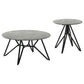 Hadi 2-piece Round SmartTop Coffee and End Table Set Cement