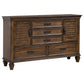 Devon 4-piece Full Bedroom Set Beige and Burnished Oak