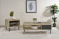 Welsh 2-piece Coffee and End Table Set Distressed Pine
