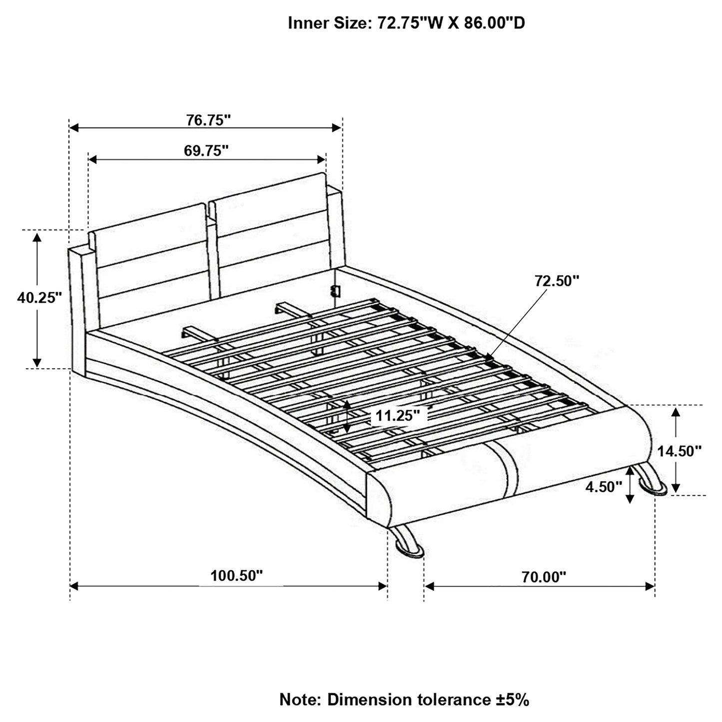 Jeremaine Upholstered California King Sleigh Bed White