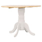 Allison Round 40-inch Drop Leaf Extension Dining Table White