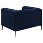 Chalet Upholstered Tuxedo Arm Tufted Chair Blue