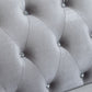 Frostine 2-piece Upholstered Tufted Sofa Set Silver
