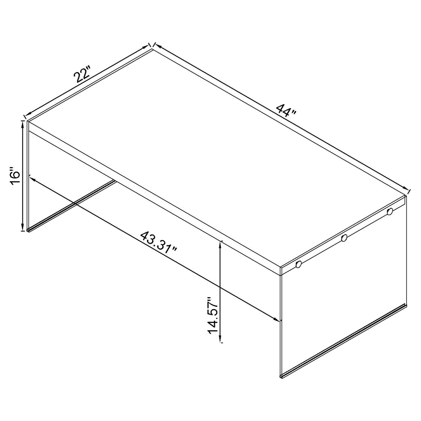 Opal Rectangular Glass Frame Coffee Table White High Gloss