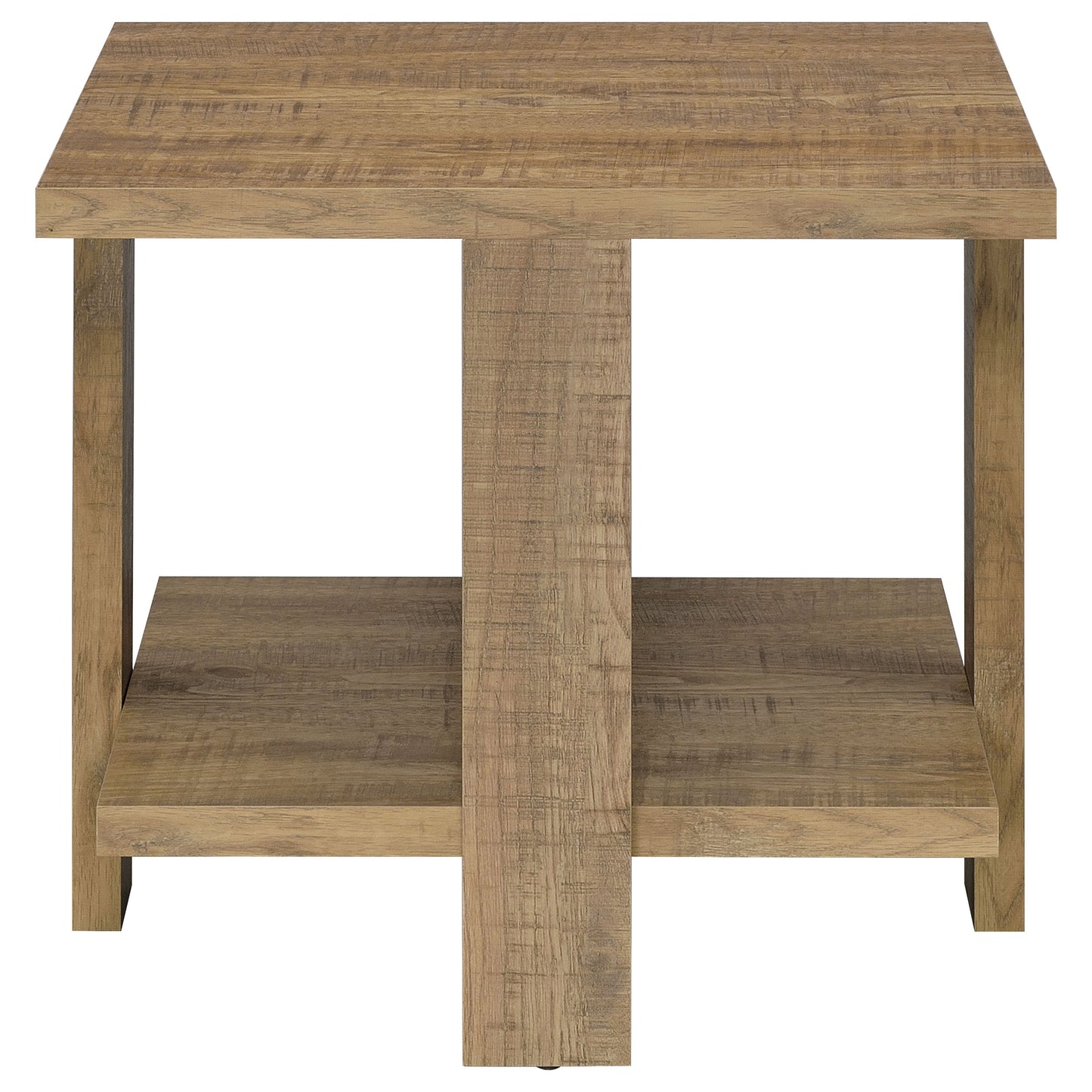 Dawn Square Engineered Wood End Table Mango Brown