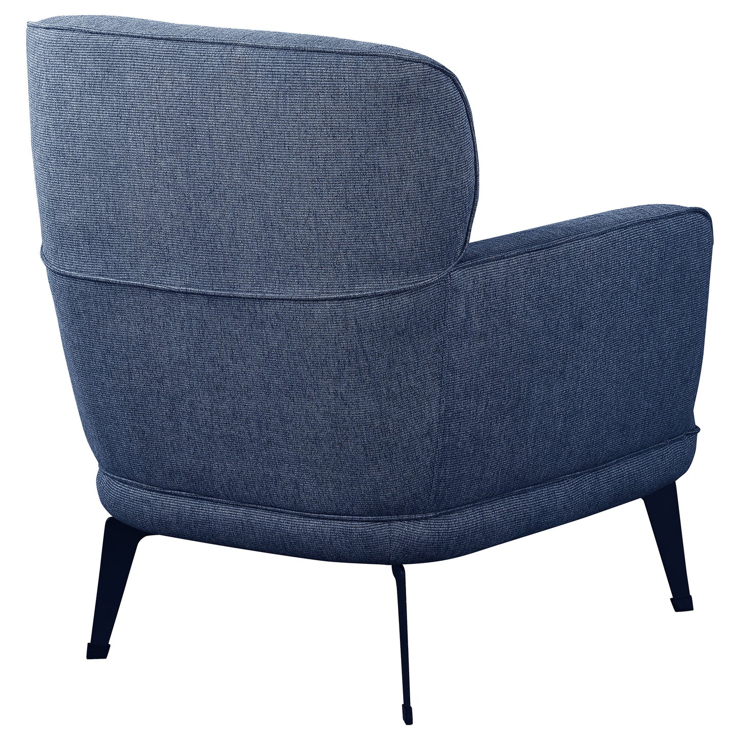 Andrea Upholstered Crecent Arm Accent Chair Blue