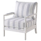 Blanchett Upholstered Bobbin Accent Chair White and Navy