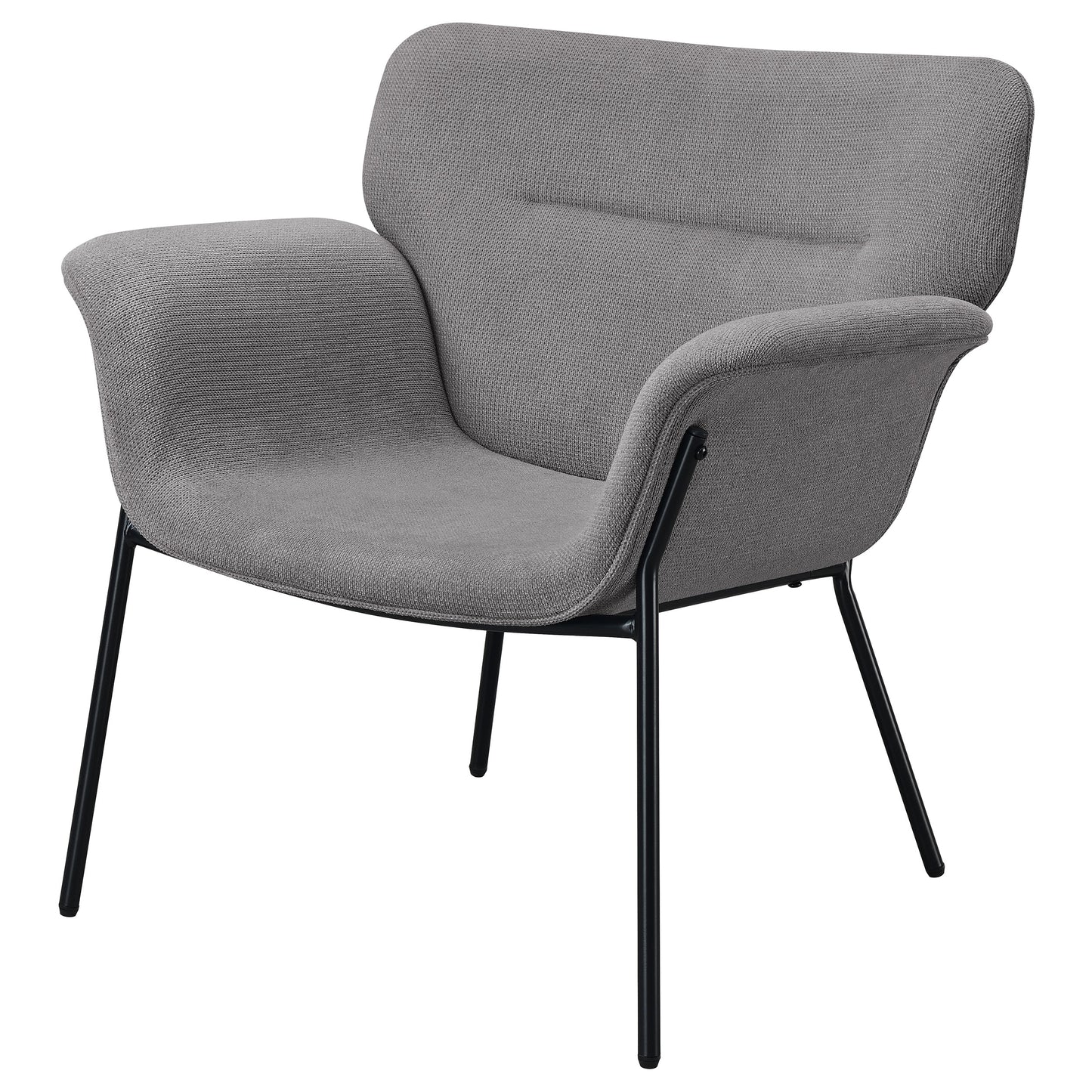 Davina Upholstered Flared Arm Accent Chair Ash Grey