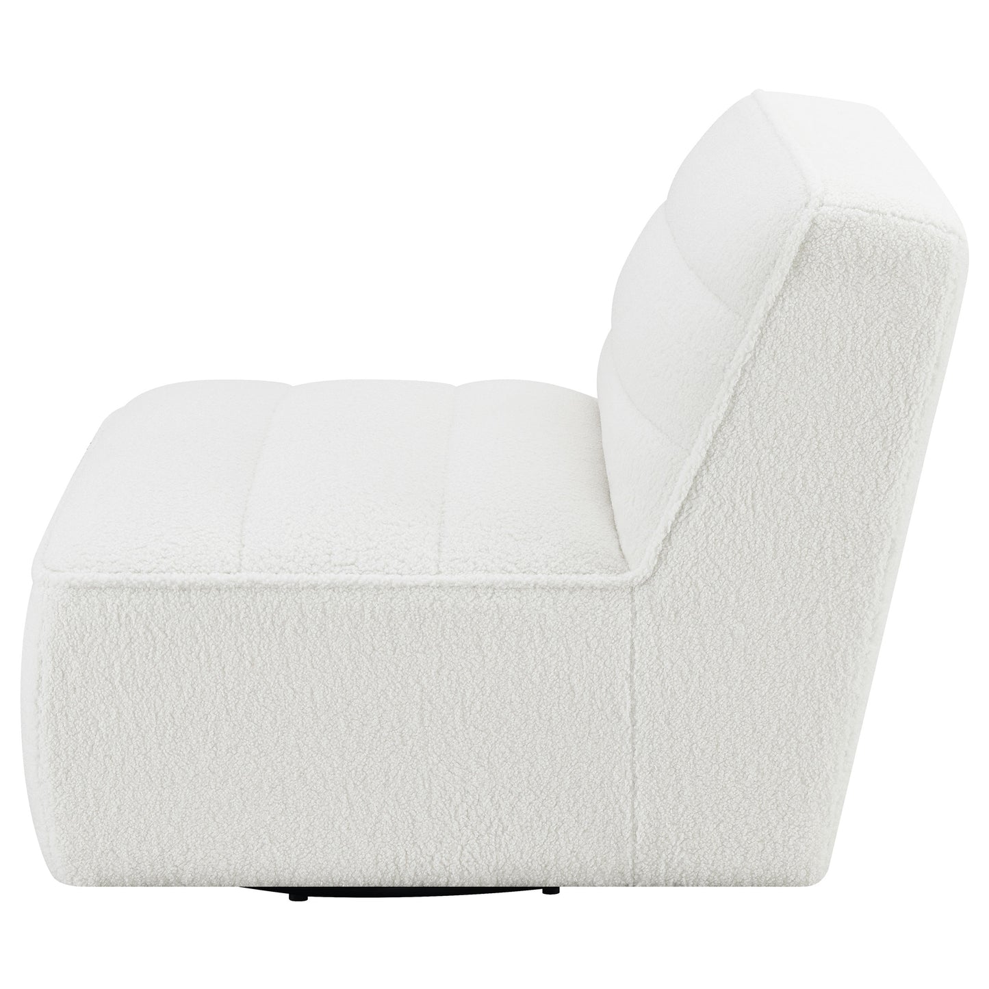 Cobie Upholstered Armless Swivel Chair Natural